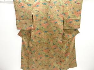 誰が袖に花更紗模様小紋着物